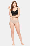 Clovia Medium Rise Three-Fourth Coverage Hipster Panty - Beige — thumbnail 5