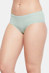 Clovia Medium Rise Three-Fourth Coverage Hipster Panty - Green — thumbnail 3