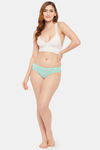 Clovia Low Rise Half Coverage Bikini Panty - Green — thumbnail 5