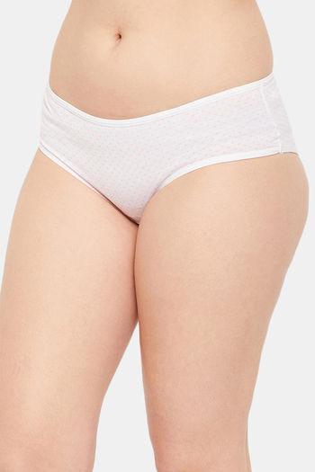 Clovia Medium Rise Three-Fourth Coverage Hipster Panty - White — image 3