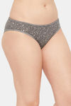 Clovia Low Rise Half Coverage Bikini Panty - Grey — thumbnail 2