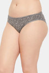 Clovia Low Rise Half Coverage Bikini Panty - Grey — thumbnail 3