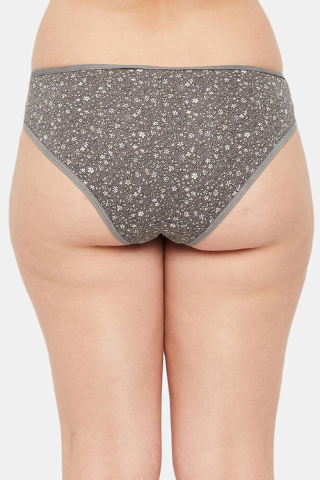 Clovia Low Rise Half Coverage Bikini Panty - Grey — image 4