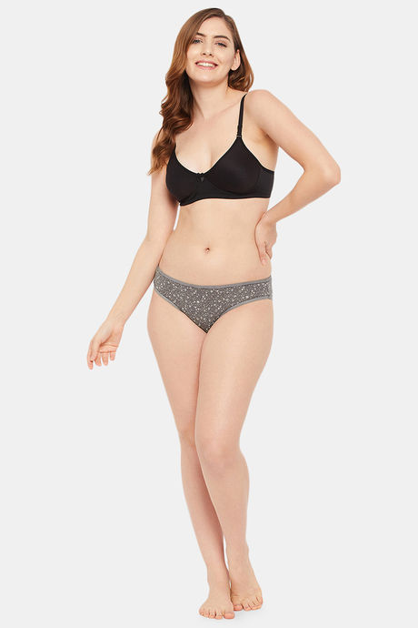 Clovia Low Rise Half Coverage Bikini Panty - Grey — image 5