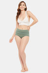 Clovia High Rise Three-Fourth Coverage Hipster Panty - Green — thumbnail 5