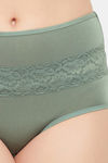 Clovia High Rise Three-Fourth Coverage Hipster Panty - Green — thumbnail 6