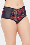 Clovia High Rise Three-Fourth Coverage Hipster Panty - Navy Blue — thumbnail 2
