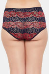 Clovia High Rise Three-Fourth Coverage Hipster Panty - Navy Blue — thumbnail 4