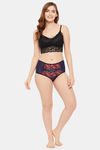 Clovia High Rise Three-Fourth Coverage Hipster Panty - Navy Blue — thumbnail 5