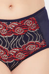 Clovia High Rise Three-Fourth Coverage Hipster Panty - Navy Blue — thumbnail 6
