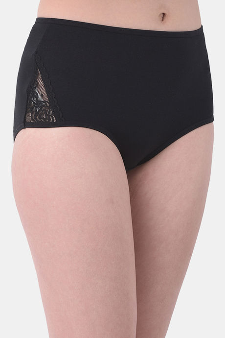 Clovia High Rise Cotton Hipster Panty - Black — image 2
