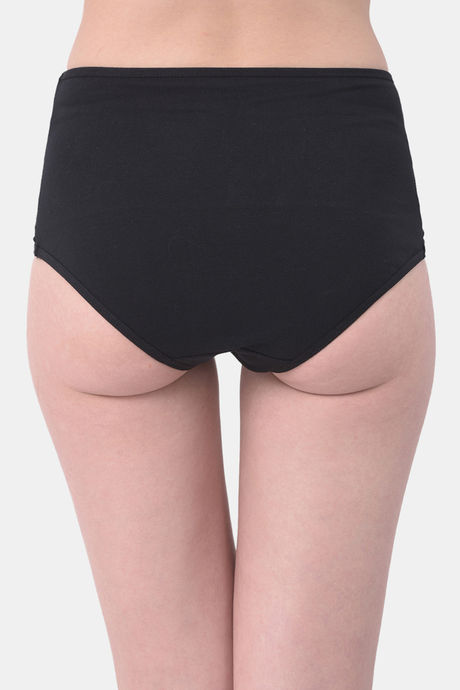 Clovia High Rise Cotton Hipster Panty - Black — image 4