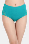 Clovia High Rise Cotton Hipster Panty - Green — thumbnail 1