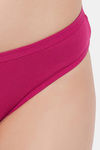 Clovia Low Rise Cotton Bikini Panty - Pink — thumbnail 5