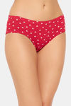 Clovia Mid Rise 3/4th Coverage Hipster Panty - Red — thumbnail 2