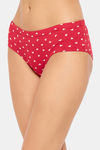 Clovia Mid Rise 3/4th Coverage Hipster Panty - Red — thumbnail 3
