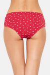 Clovia Mid Rise 3/4th Coverage Hipster Panty - Red — thumbnail 4
