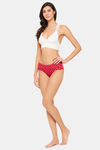 Clovia Mid Rise 3/4th Coverage Hipster Panty - Red — thumbnail 5