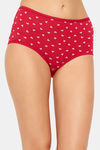 Clovia High Rise 3/4th Coverage Hipster Panty - Red — thumbnail 2