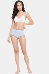 Clovia Mid Rise Three-Fourth Coverage Hipster Panty - Grey — thumbnail 5