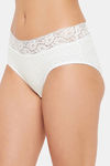 Clovia Mid Rise Three-Fourth Coverage Hipster Panty - White — thumbnail 3