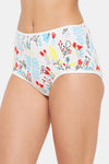 Clovia High Rise Three-Fourth Coverage Hipster Panty - White — thumbnail 3