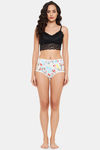 Clovia High Rise Three-Fourth Coverage Hipster Panty - White — thumbnail 5