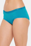 Clovia Mid Rise Three-Fourth Coverage Hipster Panty - Blue — thumbnail 3