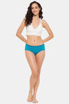 Clovia Mid Rise Three-Fourth Coverage Hipster Panty - Blue — thumbnail 5