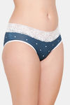 Clovia Medium Rise Three-Fourth Coverage Hipster Panty - Navy Blue — thumbnail 2