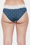 Clovia Medium Rise Three-Fourth Coverage Hipster Panty - Navy Blue — thumbnail 4