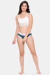 Clovia Medium Rise Three-Fourth Coverage Hipster Panty - Navy Blue — thumbnail 5