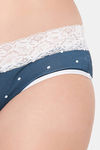 Clovia Medium Rise Three-Fourth Coverage Hipster Panty - Navy Blue — thumbnail 6