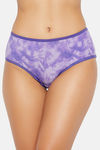 Clovia Medium Rise Three-Fourth Coverage Hipster Panty - Purple — thumbnail 1