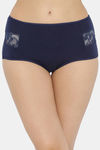 Clovia High Rise Three-Fourth Coverage Hipster Panty - Navy Blue — thumbnail 1