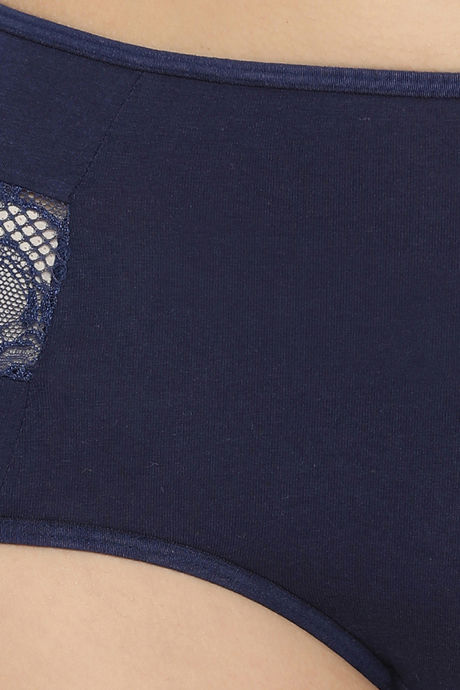 Clovia High Rise Three-Fourth Coverage Hipster Panty - Navy Blue — image 5