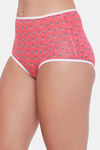 Clovia High Rise Three-Fourth Coverage Hipster Panty - Pink — thumbnail 3