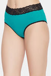 Clovia Medium Rise Three-Fourth Coverage Hipster Panty - Green — thumbnail 3