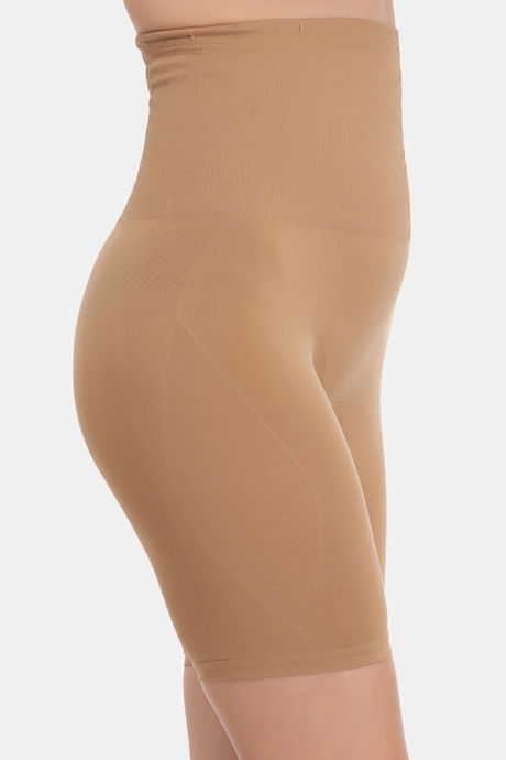 Clovia Seamless High Compression Highwaist Thigh Shaper - Beige — image 2