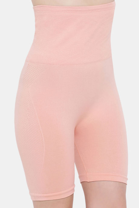 Clovia Seamless High Compression Highwaist Thigh Shaper - Peach — image 2