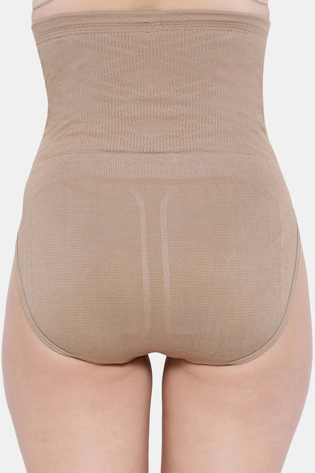 Clovia Seamless High Compression Highwaist Shapewear - Beige — image 4