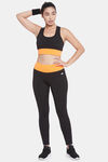 Clovia Snug Fit Active Ankle-Length Tights - Orange — thumbnail 5