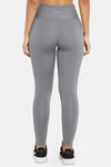 Clovia Snug Fit Active High-Rise Ankle-Length Tights - Grey — thumbnail 4