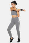 Clovia Snug Fit Active High-Rise Ankle-Length Tights - Grey — thumbnail 5