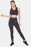Clovia Snug Fit High-Rise Ankle-Length Active Tights - Black — thumbnail 5