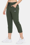 Clovia Comfort Fit Active Angle-Length Jogger - Green — thumbnail 3