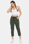 Clovia Comfort Fit Active Angle-Length Jogger - Green — thumbnail 5