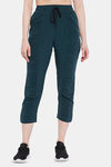 Clovia Comfort-Fit Active Track Pants - Blue — thumbnail 1
