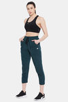 Clovia Comfort-Fit Active Track Pants - Blue — thumbnail 5