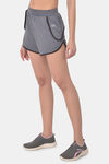 Clovia Comfort-Fit Active Shorts - Grey — thumbnail 2